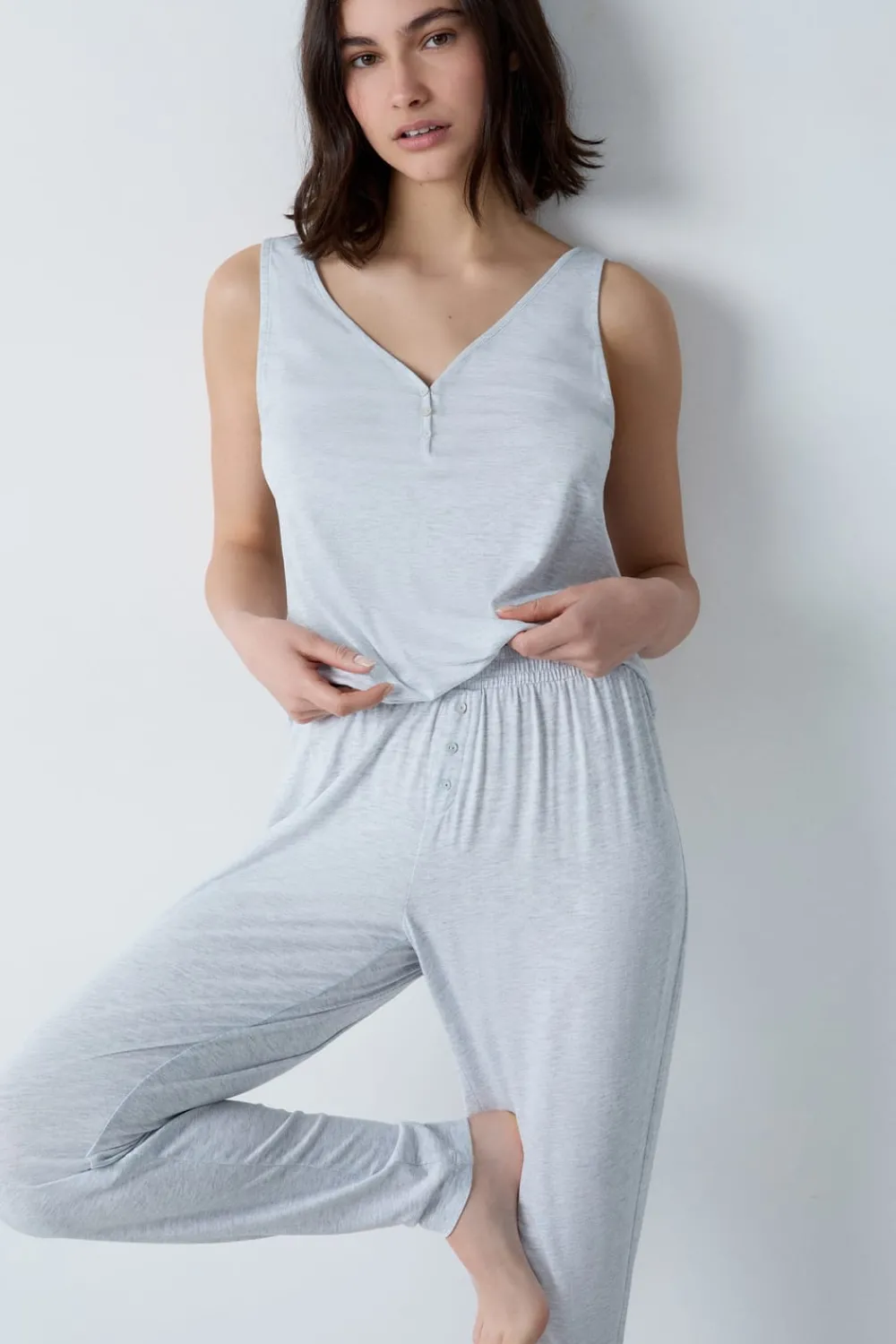 Clearance ETAM Top de pijama GRIS CLARO