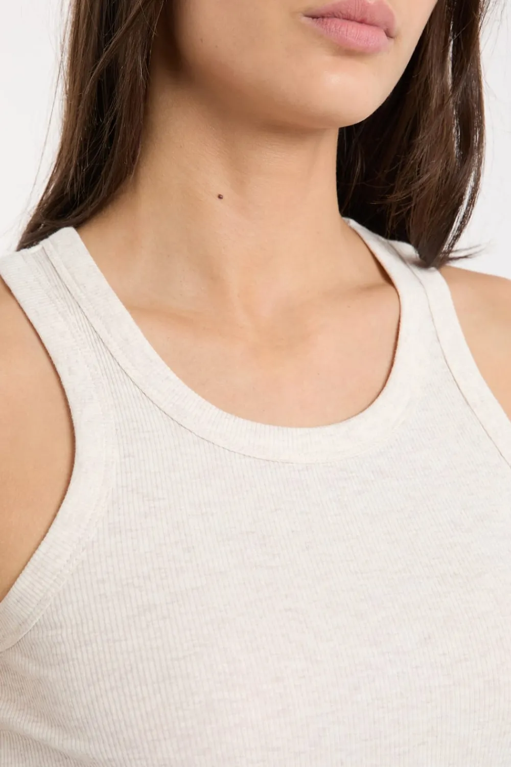 Hot ETAM Top de pijama de cuello redondo con algodón BEIGE