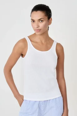 Sale ETAM Top de tirantes de algodón BLANCO