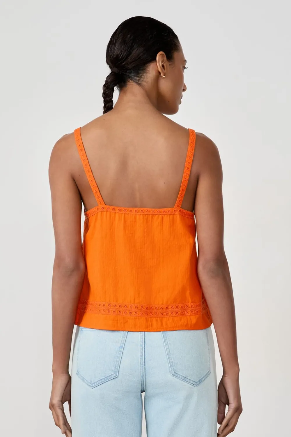 Outlet ETAM Top de tirantes de algodón ALBARICOQUE