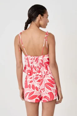 Hot ETAM Top estampado ROJO