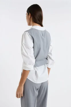 Hot ETAM Top sin mangas a rayas GRIS