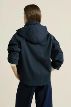 New ETAM Trench à capuche avec coton ENCRE