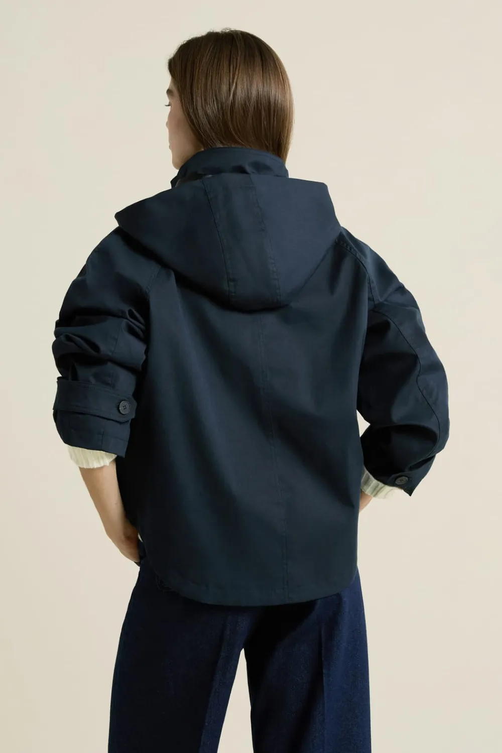 New ETAM Trench à capuche avec coton ENCRE