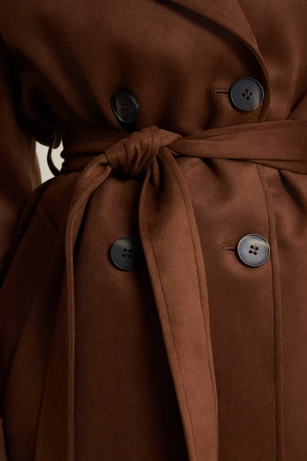 New ETAM Trench mi-long ceinturé CAMEL
