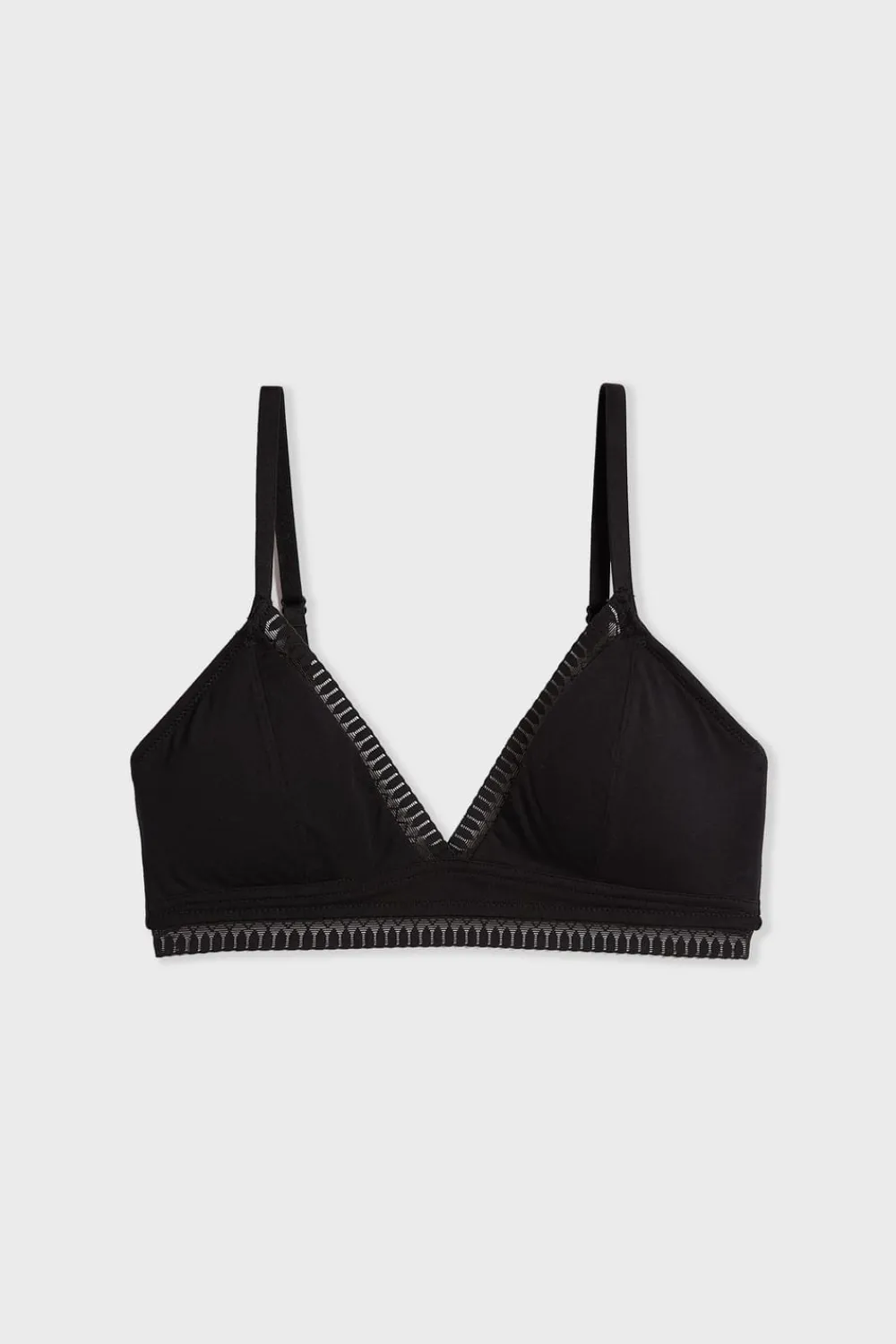 Hot ETAM Triángulo sin aros, almohadillas de algodón extraíbles NEGRO