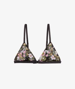 Discount ETAM Triángulo sin aros bordado NEGRO