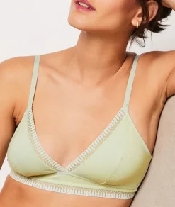 Outlet ETAM Triángulo sin aros de algodón ARCILLA