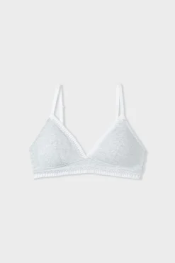 Clearance ETAM Triángulo sin aros de algodón C.GRIS CLARO