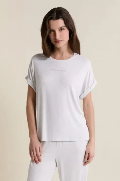Hot ETAM T-shirt de pyjama manches courtes GRIS CLAIR