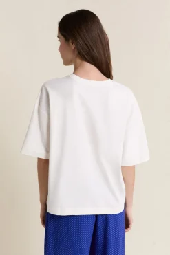 Outlet ETAM T-shirt de pyjama manches courtes en coton BLEU ROYAL