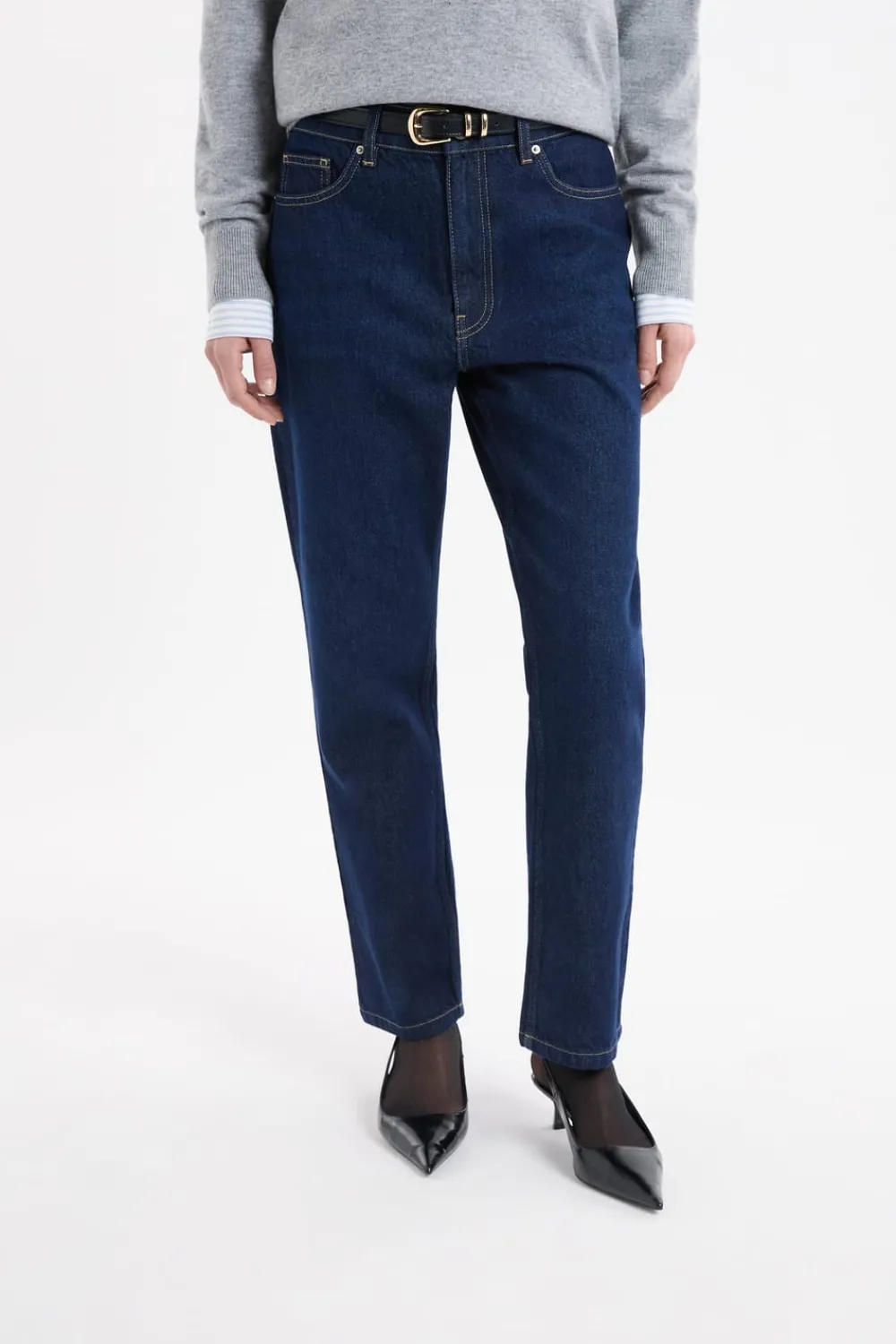 Outlet ETAM Vaqueros de corte recto azul denim