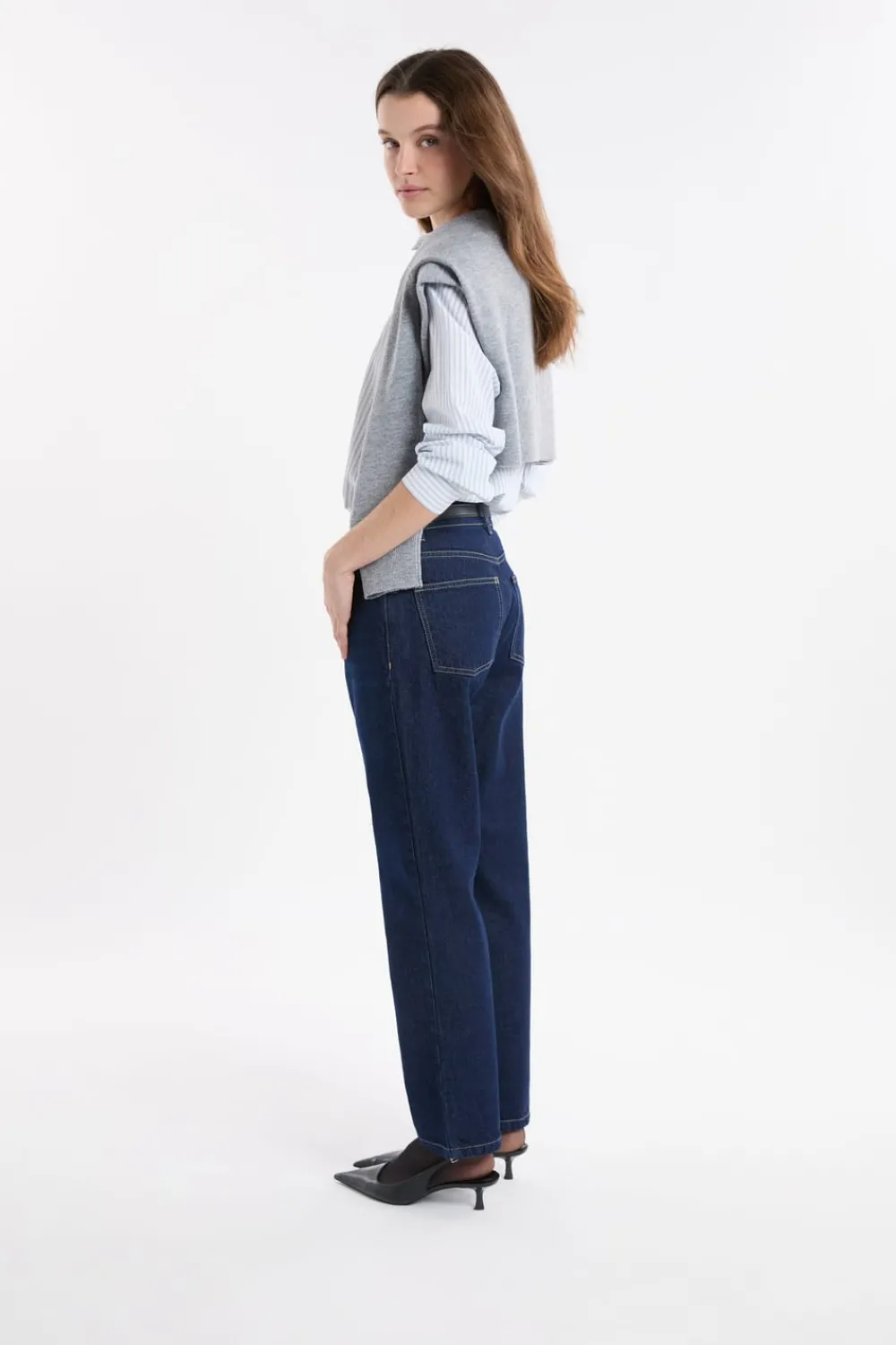 Outlet ETAM Vaqueros de corte recto azul denim