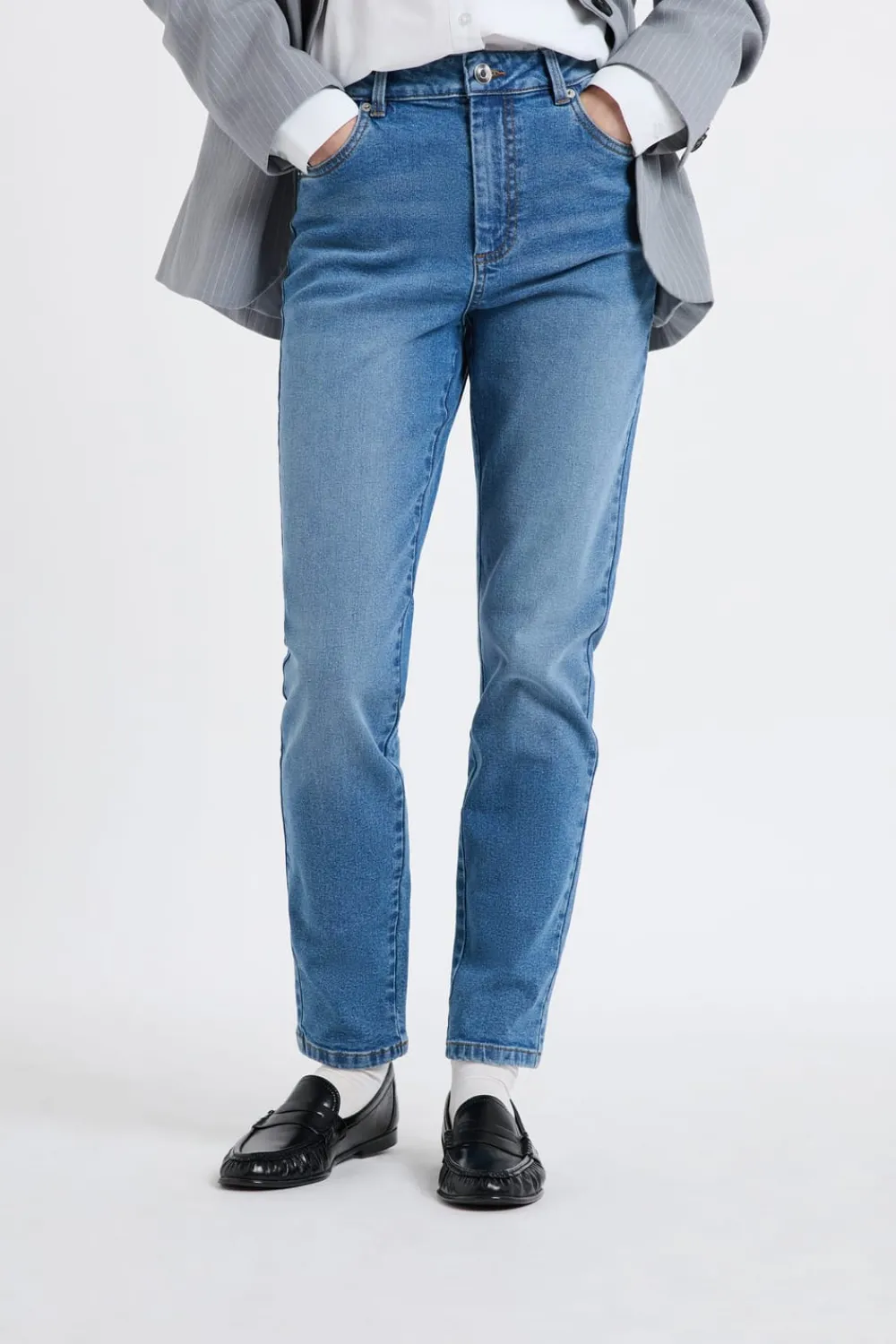 Best ETAM Vaqueros de corte slim AZUL REAL