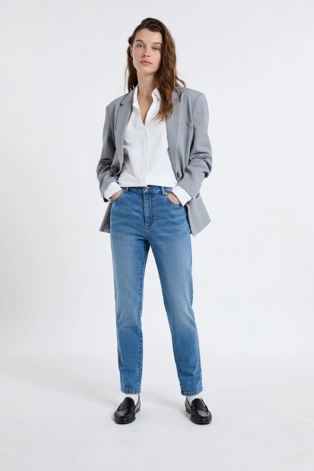 Best ETAM Vaqueros de corte slim AZUL REAL