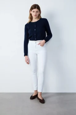 Outlet ETAM Vaqueros pitillo BLANCO