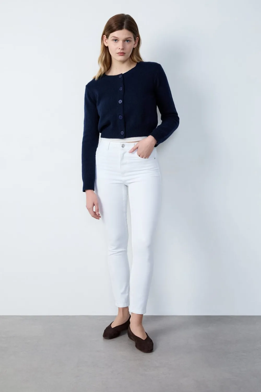 Outlet ETAM Vaqueros pitillo BLANCO