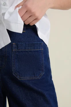 Discount ETAM Vaqueros rectos con bolsillos delanteros azul denim