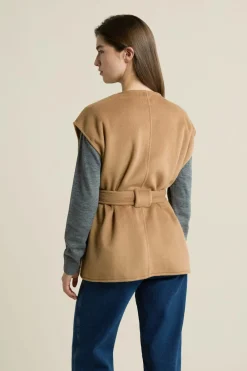 New ETAM Veste sans manches ceinturée DUNE