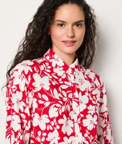 Hot ETAM Vestido camisero floral con cinturón IMP FD CORAIL