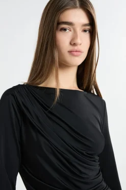New ETAM Vestido corto ajustado NEGRO