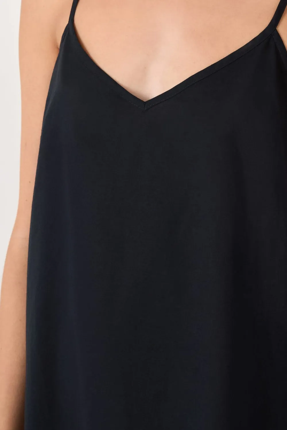 New ETAM Vestido de algodón NEGRO