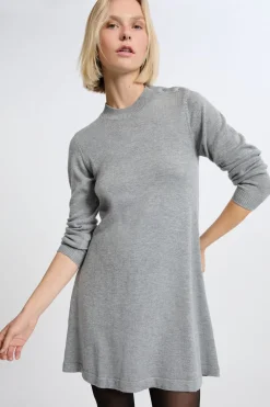Discount ETAM Vestido de manga larga con lana GRIS