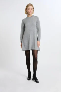 Discount ETAM Vestido de manga larga con lana GRIS