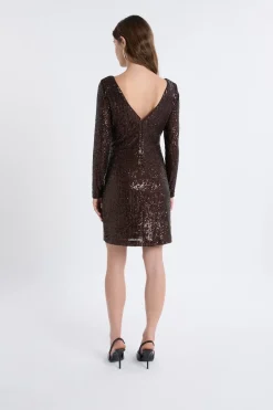 Hot ETAM Vestido de manga larga con lentejuelas MARR&Oacute;N