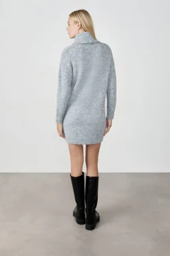 New ETAM Vestido jersey de cuello alto GRIS