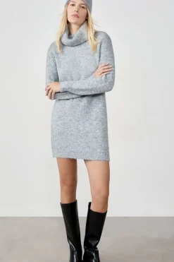 New ETAM Vestido jersey de cuello alto GRIS