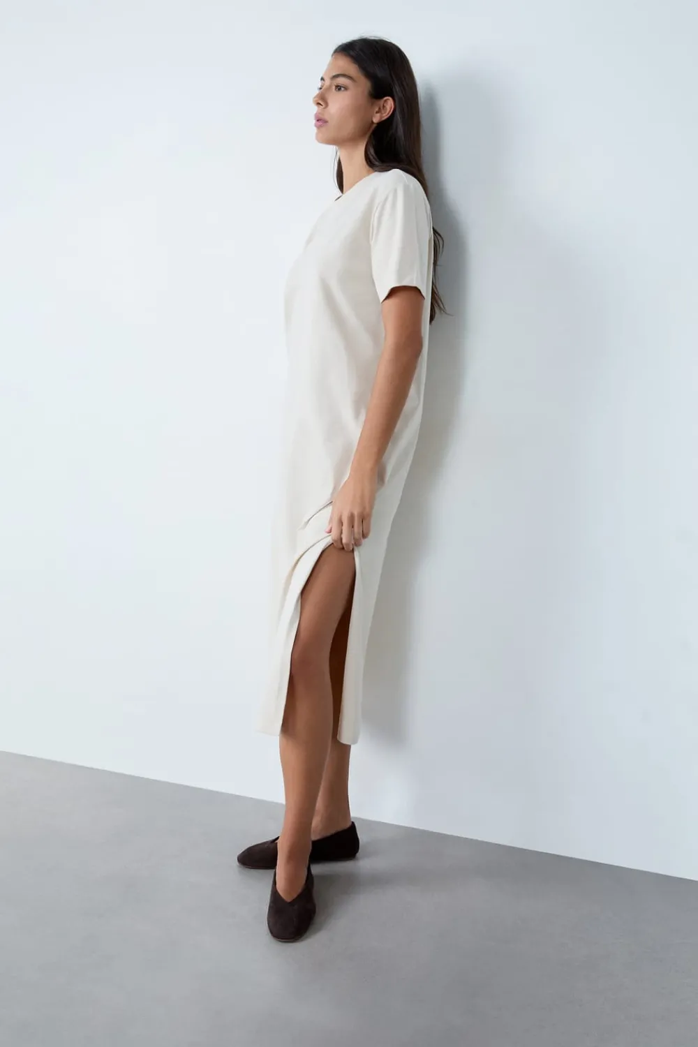 ETAM Vestido largo CRUDO