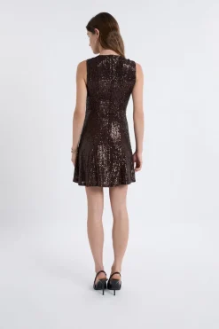 Best ETAM Vestido sin mangas con lentejuelas MARR&Oacute;N