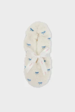 ETAM Zapatillas con motivos de tejido ultrasuave BLANCO