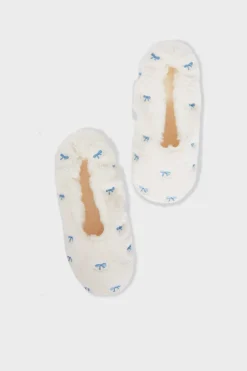 ETAM Zapatillas con motivos de tejido ultrasuave BLANCO