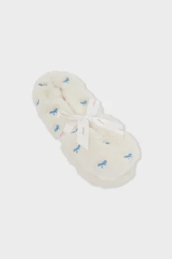 ETAM Zapatillas con motivos de tejido ultrasuave BLANCO