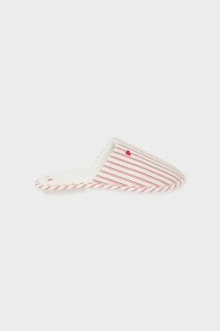 Outlet ETAM Zapatillas destalonadas con motivos de corazones y algodón IMP FD BLANCO