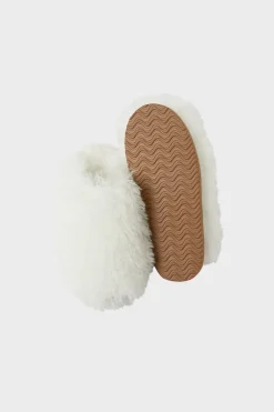 ETAM Zapatillas destalonadas de tejido ultrasuave crudo