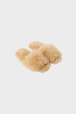 Best ETAM Zapatillas tipo chanclas de tejido ultrasuave BEIGE